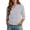 Grey, variant on Henley Tops for Women, Yigetop Women's Solid Color 3/4 Sleeves Blouse Tops Henley V Neck Button Down Shirts Business Casual Outfit V Neck 3/4 Sleeve Tops for Women Beige L