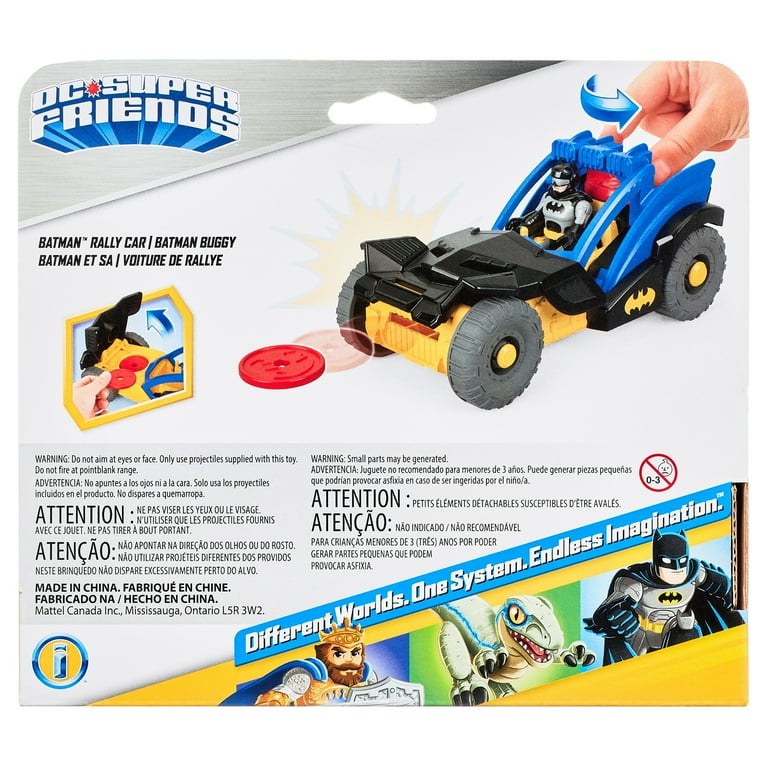 Imaginext DC Super Friends Batman Toy Rally Car with Disk Launcher