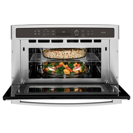 GE Profile - Advantium 30" Built-In Single Electric Wall Oven - Stainless steel