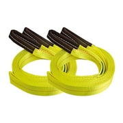 2 Pack 2" x 20' Tow Straps, 10,000 lbs with Eye Loops