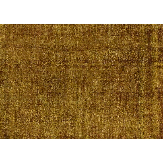 Ahgly Company Machine Washable Indoor Rectangle Oriental Yellow Industrial Area Rugs, 5' x 8'
