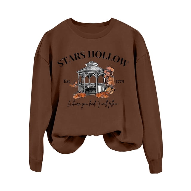 TINZ Chandail en Molleton Décontracté pour Femmes Imprimé Lettre Col Rond Manches Longues Sweat à Capuche Vêtements de Sport pour Femmes Temps Froid