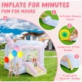 thumbnail image 4 of Veeboto Inflatable Bounce House, Kid's Bouncy House with Angel Wings for Children Aged 3-8 Years, Jumping Castle with Slide, Basketball Hoop for Indoor and Outdoor, 4 of 7