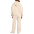 thumbnail image 4 of TOMVIGX Sweatsuits Women 2 Piece Outfit Loose Fit Matching Workout Sets Trendy Track Suits Hoodies Sweatshirt Wide Leg Pants Beige L, 4 of 6