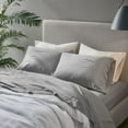 thumbnail image 3 of Madison Park Linen Blend Cotton and Linen Sheet Set with Gray Finish MP20-7886, 3 of 5