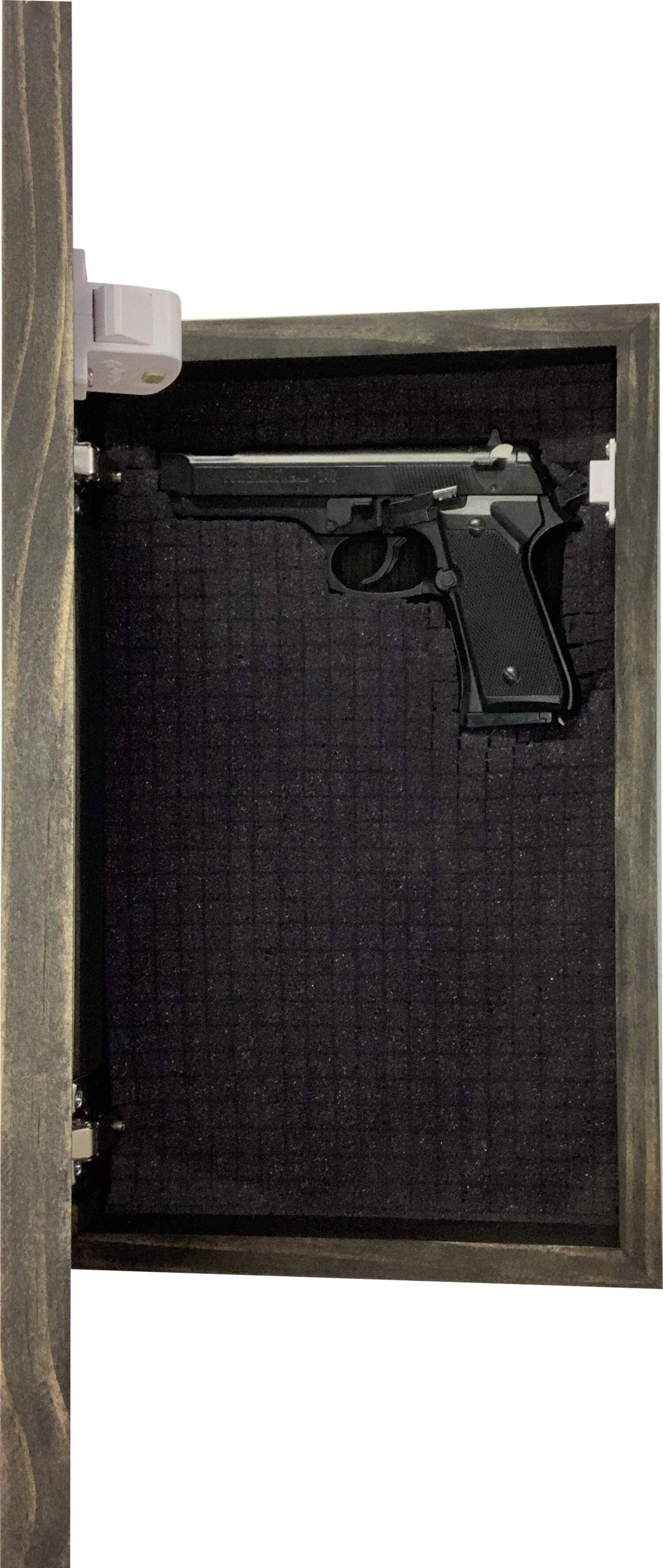 Hidden Gun Cabinet with  Giving Middle Finger To Securely Store and Conceal Your Gun by Bellewood Designs