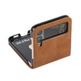 thumbnail image 2 of Dteck Leather Wallet Case for Samsung Galaxy Z Flip 3 with Card Slots Card Holders Shockproof Protective Folding Case For Samsung Galaxy Z Flip 3,Brown, 2 of 6
