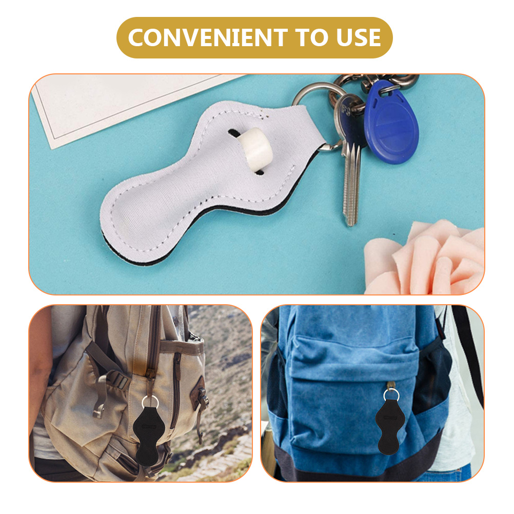 4Pcs Chapstick Holder Keychain Lip Balm Lipstick Lip Gloss Holder Sleeve Keychain