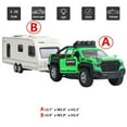 thumbnail image 2 of Camioneta Remolque Remolque De Juguete Camper 2 En 1 Playset Rv Autocaravana Juguetes Para Niños Modelo De Coche Fundido A Presión Coches De Juguete De Metal Escala 1/36 Puertas Suv Luz Abierta Sonido, 2 of 5
