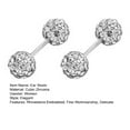 thumbnail image 6 of Mightlink 1 Pair Ear Studs 4/5/6mm Double Head Screw Back Small Hypoallergenic Shiny Cubic Zirconia Women Earrings Fashion Jewelry, 6 of 6