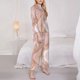 thumbnail image 3 of Fotbe Rose Gold Glitter Splatter Conjunto de Pijama de Manga Larga para Mujer con Estampado, Ropa de Dormir de 2 Piezas, Conjunto de Casa Suave y Cómodo con Bolsillos-XX-Large, 3 of 7