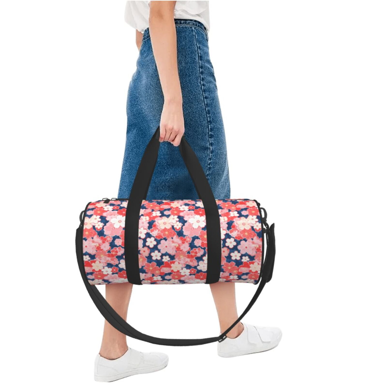 Defioc Japanese Cherry Blossoms for Travel Duffle Bag,Weekender Bag Carry On Tote Bags Hospital Bag Large Capacity Sport Gym Bag for Men Women Fit for Trave, Gym,Weekend