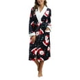 thumbnail image 1 of Peignoir Long d'Hiver pour Femmes en Molleton Doux et Pelucheux, Robe de Chambre, Pyjama, Tenue de Nuit, 1 of 4