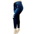 thumbnail image 7 of Jack David Womens Plus Size Stretch Distressed Ripped Blue Skinny Denim Jeans (WV74422-R), 7 of 7