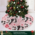 thumbnail image 6 of SKYSONIC Valentine's Day Christmas Tree Skirt 36",Cute Panda Expresses Love Suede Xmas Tree Skir Suitable for Indoor Outdoor Holiday Party Office Store Cupboard Decoration, 6 of 6