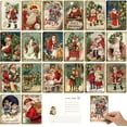 thumbnail image 3 of 80 Piezas Tarjetas de Felicitación de Navidad Vintage Postales de Navidad 4 x 6" Santa y Navidad Reimpresión Juego de Postales Antiguas Tarjetas de Navidad Retro Saludos de Navidad en Blanco para Amig, 3 of 4