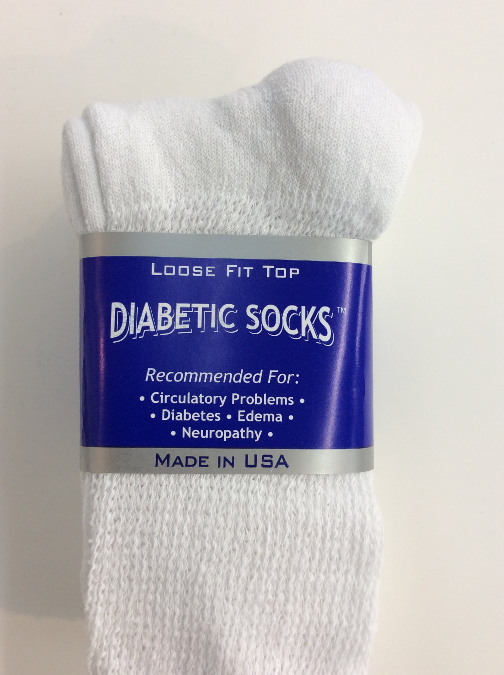 6 Pairs Diabetic Crew Circulatory Socks Health Mens Cotton Size 9-15 Long BK 