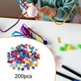 thumbnail image 6 of 200 Pieces Pom Poms Balls Craft Supplies Soft Polyester for Kids DIY Art Projects Holiday Party Decor, 6 of 9