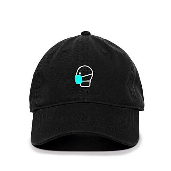 Wearing Mask Baseball Cap Embroidered Cotton Adjustable Dad Hat Black