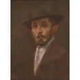 thumbnail image 2 of Milan Thomka Mitrovský 11x14 Gold Ornate Wood Frame and Double Matted Museum Art Print Titled - Self-Portrait (1900-1910), 2 of 4