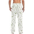 thumbnail image 4 of Floral Leaves and Herbs joogoo Men's Pajama Pants Cotton Long Sleepwear Lounge Pants 2XL, 4 of 7