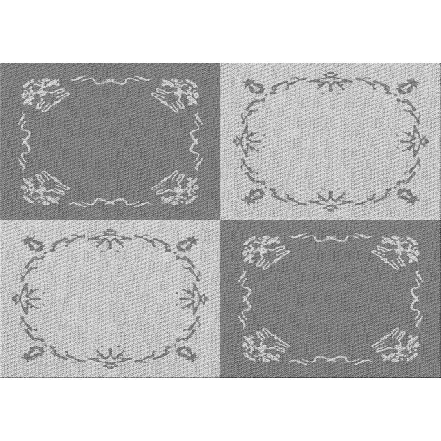 Ahgly Tapis Rectangulaire Lavable en Machine Intérieur Transitionnel Gris Platine, 5 Pieds x 7 Pieds