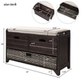 thumbnail image 3 of Storage Bench, Shoe Bench with Removable Basket and 2 Drawers, Entryway Bench with Removable Padded Seat Cushion, Fully Assembled Shoe Bench with Storage for Entryway, Living Room, Bedroom, Espresso, 3 of 7
