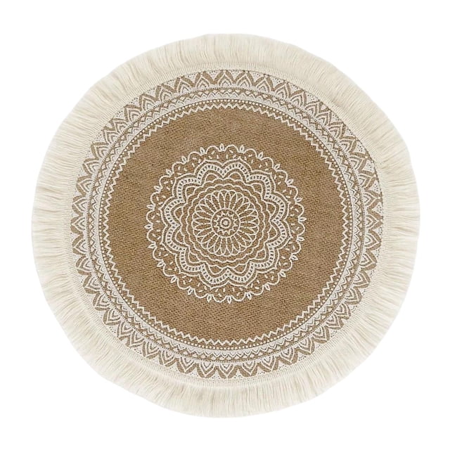 Manteles individuales , manteles individuales con bohemias, manteles individuales de cocina de te resistente al calor de de 3 Bor Bnca A Baoblaze Mantel de cocina