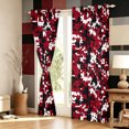 thumbnail image 3 of Manfei Rustic Camouflage Blackout Curtains, Old Fashion Camo Curtains Pack of 2 (42x84 Each), Brick Red, 3 of 6