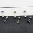 thumbnail image 5 of Pendientes de acero de titanio con circonitas redondas Yashi para mujer y hombre sencillos Código de modelo 4183, 5 of 5