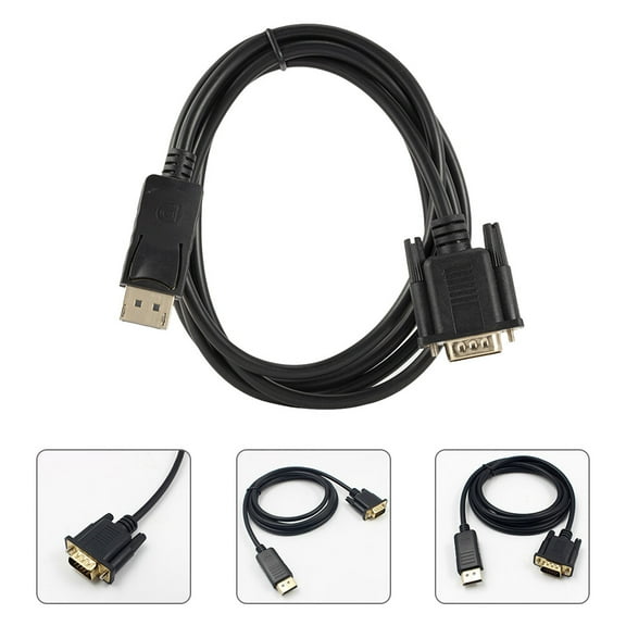 PBPBOX DisplayPort to VGA Cable Gold Plated Connector for High Definition Video Streaming and Monitor Setup