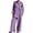Purple, variant on Homenesgenics Womens Pajama Sets Cotton Solid Button Long Sleeve Shirt Blouse And Pants Set With Pocket