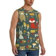thumbnail image 2 of Fotbe Men's Cute Animal Forest Print Men's Sleeveless Muscle Tank Tops Casual T-Shirts for Gym Workout Beach-X-Large, 2 of 8