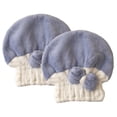 thumbnail image 1 of Paquete de 2 gorros de microfibra para secar el cabello, toalla para secar el cabello, envoltura de toalla para el cabello súper absorbente, 1 of 5