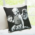 thumbnail image 2 of ileesh 'Fallen Angel' London Banksy Throw Pillow, 2 of 3