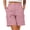 Pink women cargo shorts with pockets a1, variant on Cagogo Women Elastic Waist Cargo Shorts with Pockets Casual Solid Basic Bermuda Pants Travel Hiking Summer Outdoor Trousers for Ladies, Army Green S