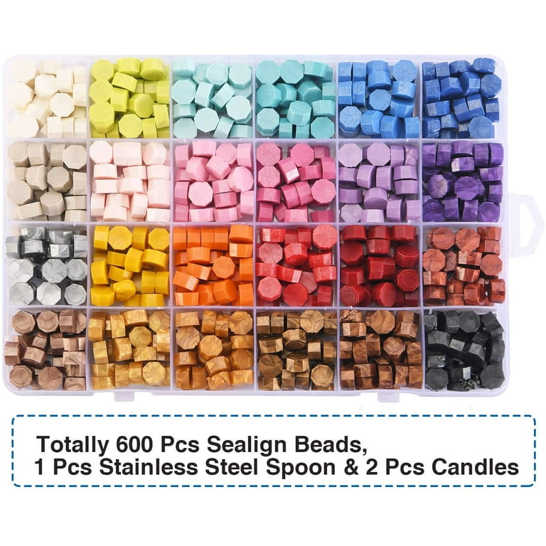 24 Colors Sealing Wax Beads for Stamp Seals, Decor for Envelope Letter  Wedding Invitation and Sealing Wine Bottle for Sale in Los Angeles, CA -  OfferUp