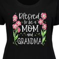thumbnail image 4 of Inktastic Blessed to Be a Mom and Grandma Pink Flowers Women's Plus Size T-Shirt, 4 of 5