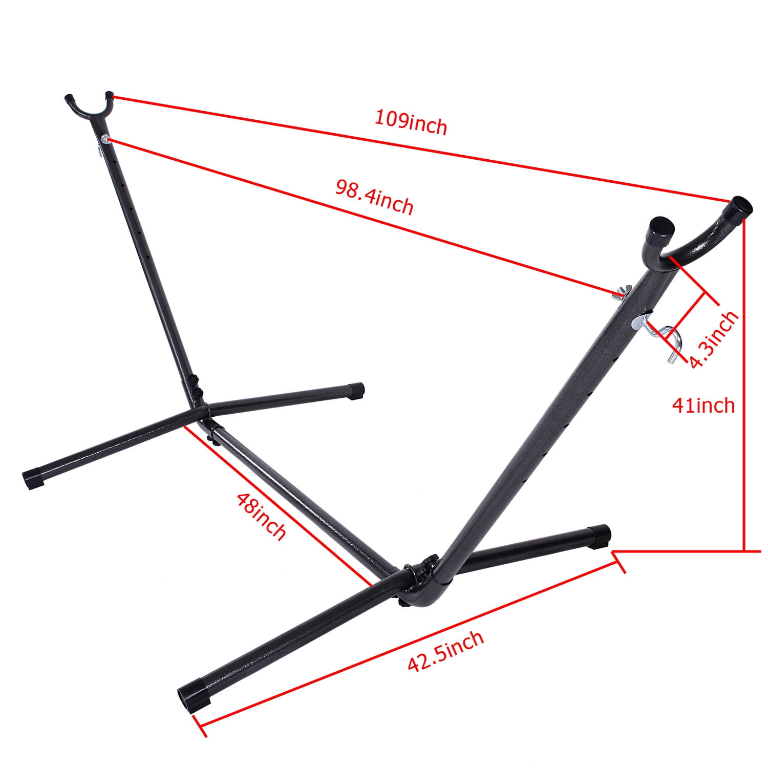Kepooman Hammock Chair Stand, Hammock Chair Swing Stand with Carry Bag, Portable Space Saving Design Steel Stand Hammock Stand for Outdoor Patio or Indoor Kepooman Hammock Chair Stand, Hammock Chair Swing Stand with Carry Bag, Portable Space Saving Design Steel Stand Hammock Stand for Outdoor Patio or Indoor
