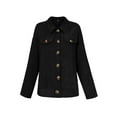 thumbnail image 4 of SAYOO Chaqueta de manga larga para mujer, abrigo ajustado con cuello vuelto y botones de color liso, prendas de vestir exteriores informales de estilo callejero simple SAYOO  S M L XL, 4 of 8