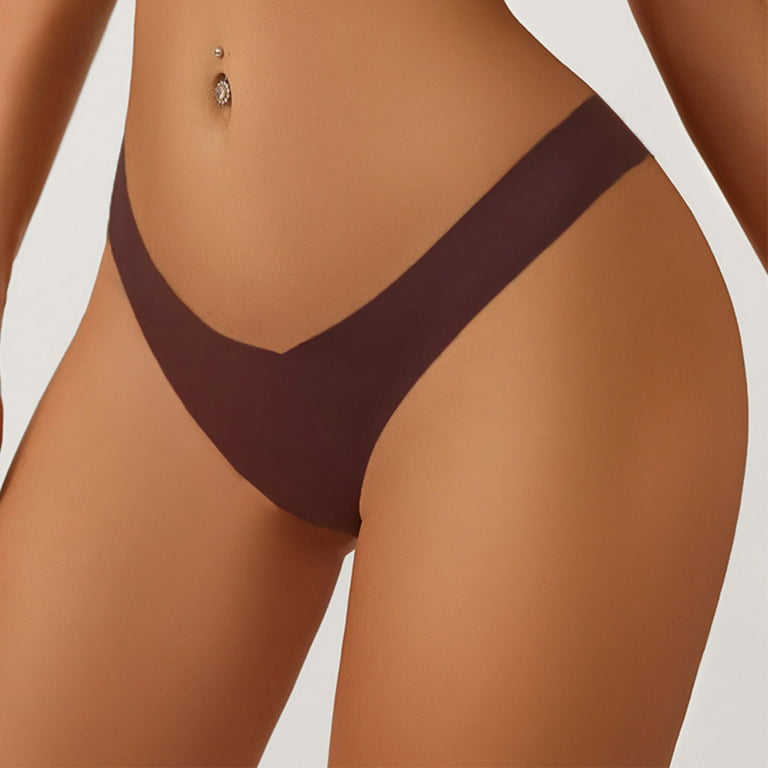 Zuwimk Womens Panties Seamless,Women's Plus Size Cool Comfort Cotton High  Brief Purple,S 