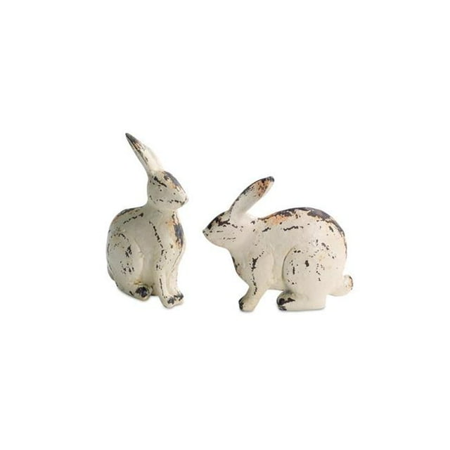 Melrose International 70578 Résine de Lapin de 5 Po&44; Brun Blanc - Lot de 8