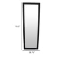 thumbnail image 5 of Wall-Mounted Mirror with Tall Rectangular Frame, 24 x 71, Black Metal, 5 of 5