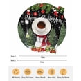 thumbnail image 6 of 15 Inch Round Placemats Set of 4, Black Christmas Non Slip Heat Insulation PP Table Mats, Xmas Tree Ball Snowflake Winter Gifts Washable Place Mats for Kitchen Dining Party Table Decor, 6 of 7