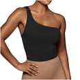 thumbnail image 3 of ZyeKqe Womens 1 Shoulder Tops Summer Sleeveless Ribbed Tank Top Casual Slim Basic Tees, 3 of 8