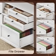 thumbnail image 5 of 69" x 55" Farmhouse L Shaped Electric Standing Desk with 6 Drawers and Storage Shelves, Height Adjustable Computer Desk for Home Office, 5 of 8