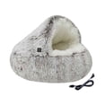 thumbnail image 3 of Cama calefactada para gatos, cama cálida para perros, almohadilla térmica, cueva, suministros para mascotas, gatos y perros, casa cálida para dormir, Marrón, 3 of 8