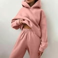 thumbnail image 2 of Lumtrix Womens 2 Piece Outfits Lounge Hoodie Sweatsuit Sets Oversized Sweatshirt Baggy Fall Comfy Sweatpants with Pockets Light pink 3XL, 2 of 7