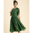 thumbnail image 2 of Moomaya Printed Rayon Short Sleeve Fit & Flare Dress - Regular Fit Party Dress, 2 of 9