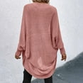 thumbnail image 4 of Juebong Womens Oversized Cardigan Sweaters 2025 Fall Batwing Sleeve Cardigans Knit Open Front Lightweight Sweater Coats Beige,M, 4 of 4